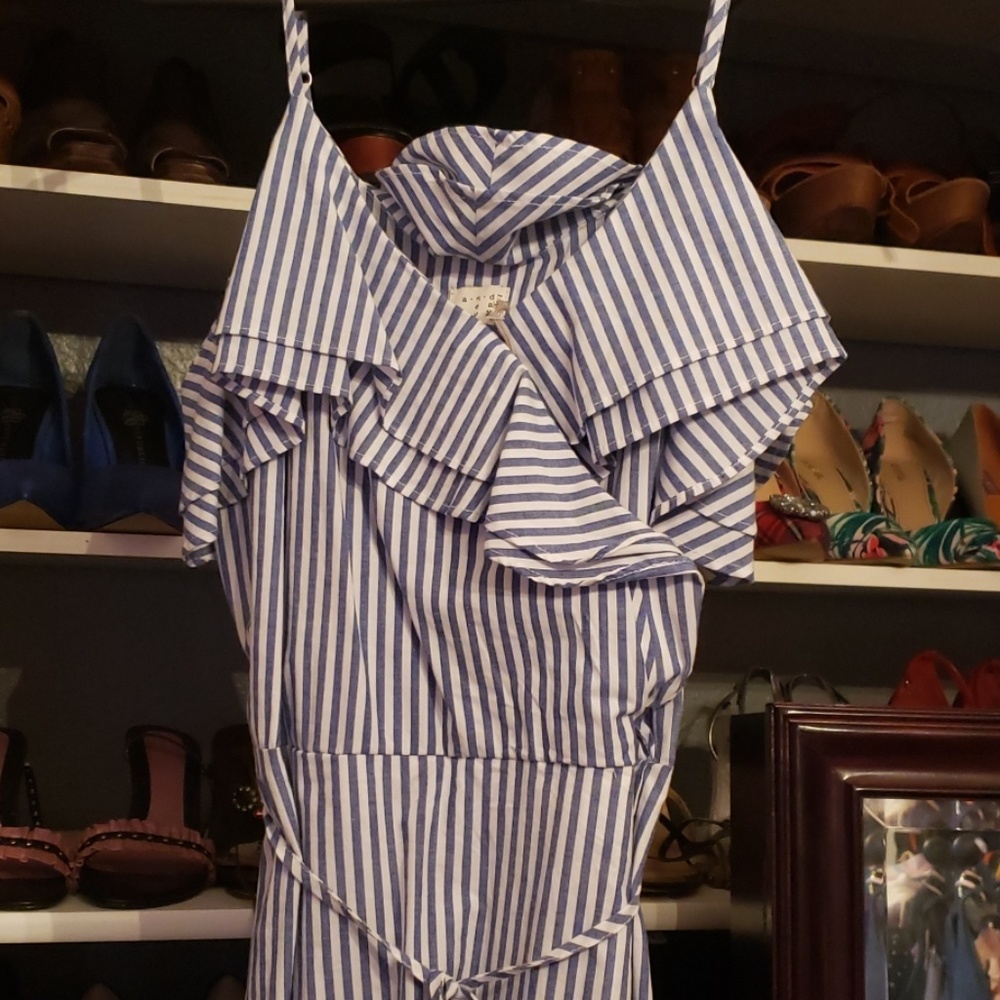 Midi strip dress